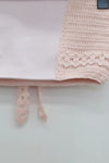SWAYING/KNIT Crochet Halter Tube Top SW22SST60 Light Pink PS43
